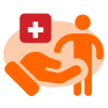 orange piggy bank with a red medical cross symbol representing healthcare savings for 11 essential needs
